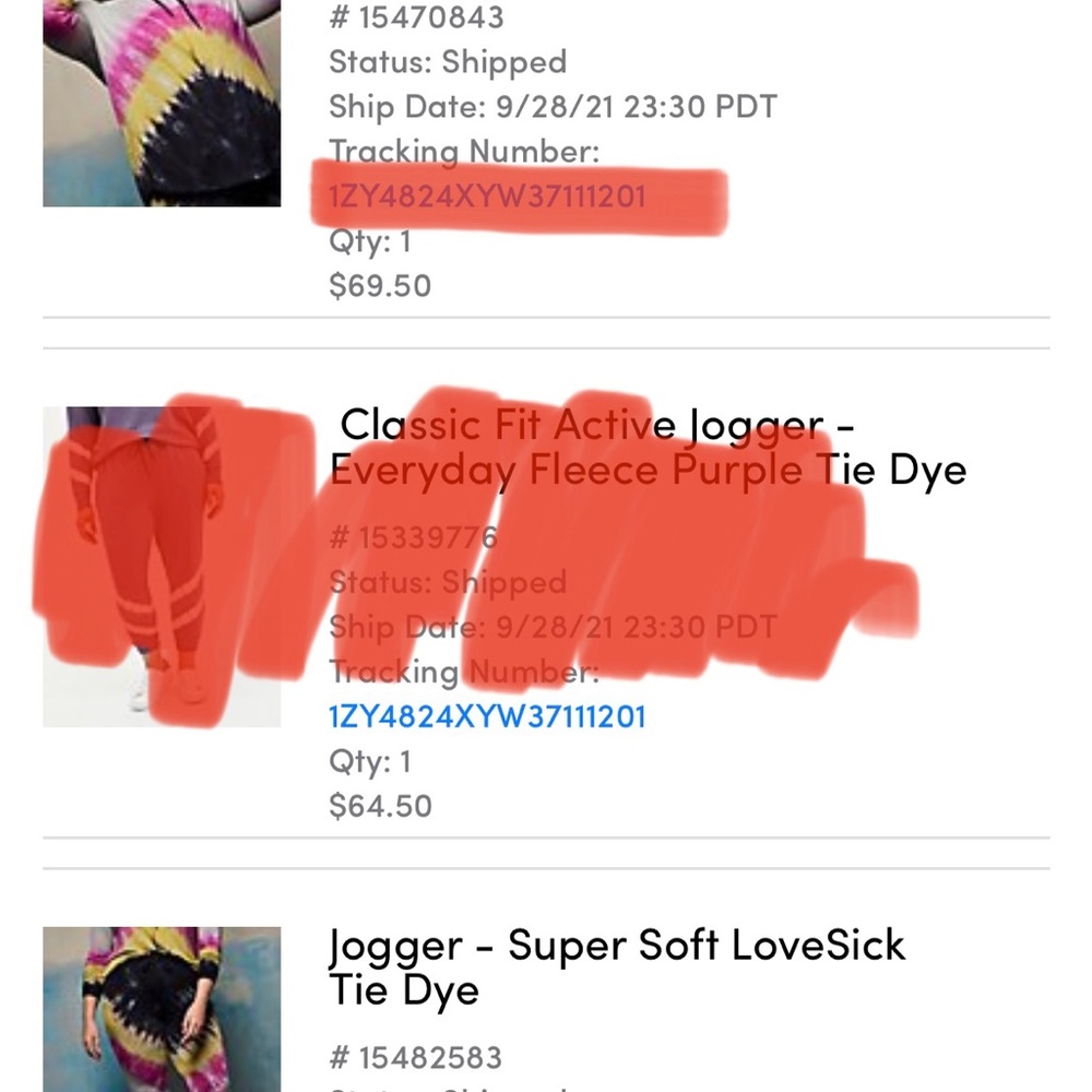 Lovesick torrid size 4 tie dyed jogger set
